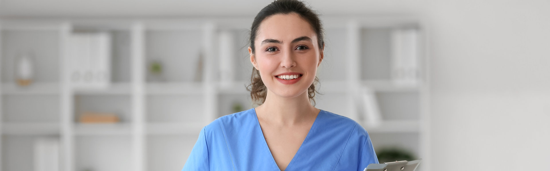 caregiver smiling